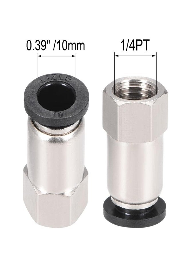 CRAFTSFY OD 1/4"X 10MM Pneumatic Push Type Female Connect Air Tube Fittings Adapter Tube ODx1/4 NPT Femal Straight Pneumati Connector Pipe Fitting Quick Connect Female Pneumatic Push union connector 2pc - Image 4